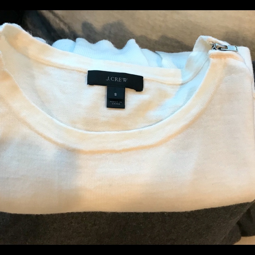 J Crew sweater , zipperedshoulder